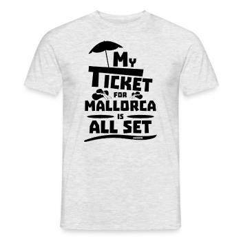 Spain Mallorca Holidays - Men's T-Shirt - heather grey - Front - AI Model Male 178 dark (178cm)