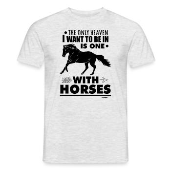 Cheval - T-shirt homme - gris chiné - Devant - AI Model Male 178 dark (178cm)