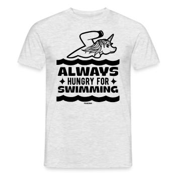 Swimming Lifeguard Swimming Course Outdoor Pool Gift - Men's T-Shirt - heather grey - Front - AI Model Male 178 dark (178cm)