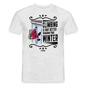 Klettern Berg Alpen Natur Klettersport Geschenk - Männer T-Shirt - Grau meliert - Vorne - AI Model Male 178 dark (178cm)