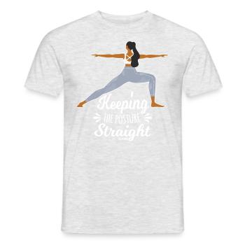 Méditation Yoga Femme Fille Tante Sports - T-shirt homme - gris chiné - Devant - AI Model Male 178 dark (178cm)