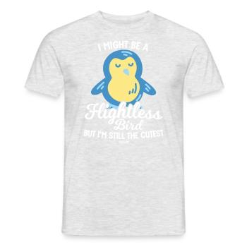 cute penguin can't fly - Men's T-Shirt - heather grey - Front - AI Model Male 178 dark (178cm)