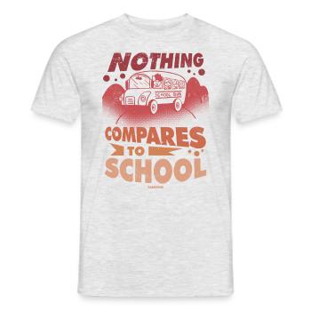 Schulbus fährt zur Schule - Männer T-Shirt - Grau meliert - Vorne - AI Model Male 178 dark (178cm)