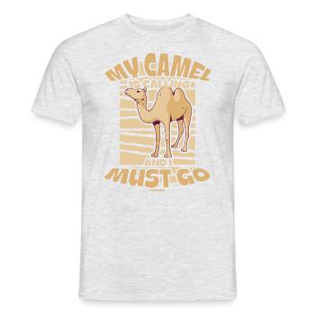 My Camel Is Calling And I Must Go - Men's T-Shirt - heather grey - Front - AI Model Male 178 dark (178cm)