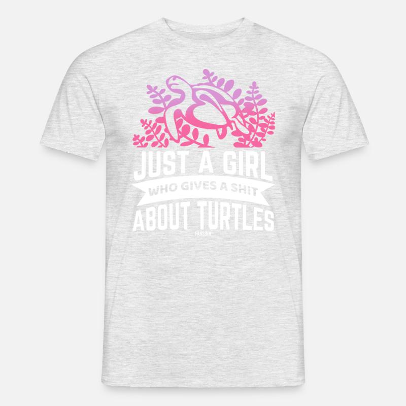 Mädchen Schildkröte Mutter Wasser Meer - Männer T-Shirt - Grau meliert