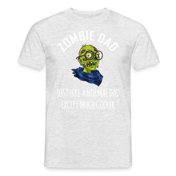 Zombie Dad Just Like A Normal Dad - Männer T-Shirt - Grau meliert - Vorne - AI Model Male 178 dark (178cm)