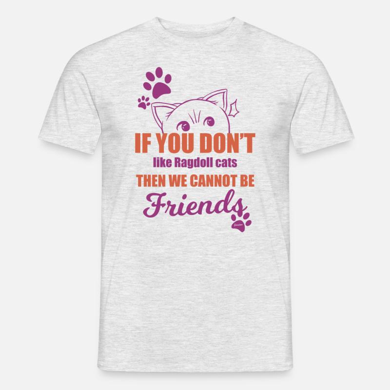 Ragdoll Katze - Männer T-Shirt - Grau meliert