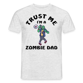 Trust Me I Am A Zombie Dad - Men's T-Shirt - heather grey - Front - AI Model Male 178 dark (178cm)