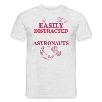 simply distracted by astronauts - Men's T-Shirt - heather grey - Front - AI Model Male 178 dark (178cm)