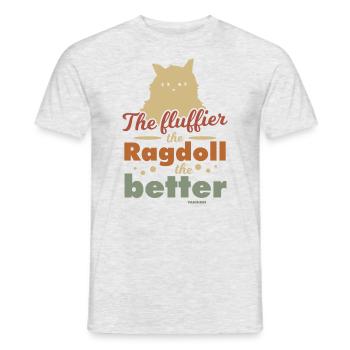 cute ragdoll cat - Men's T-Shirt - heather grey - Front - AI Model Male 178 dark (178cm)