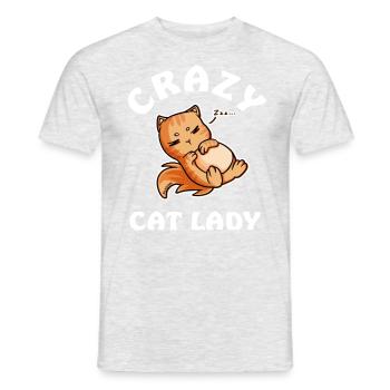 Crazy Cat Lady - Men's T-Shirt - heather grey - Front - AI Model Male 178 dark (178cm)