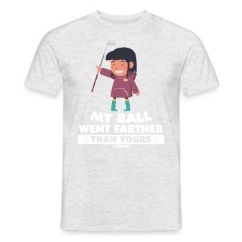Girl Playing Golf Golfer Golf Ball Saying - Men's T-Shirt - heather grey - Front - AI Model Male 178 dark (178cm)