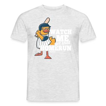 Duck Bird Baseball Gift - Men's T-Shirt - heather grey - Front - AI Model Male 178 dark (178cm)
