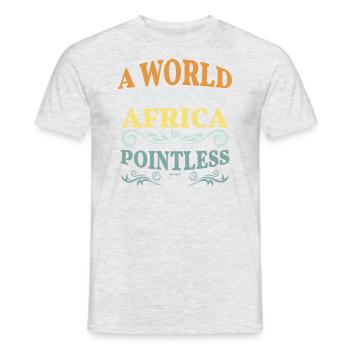 Un monde sans Afrique n’a pas de sens - T-shirt homme - gris chiné - Devant - AI Model Male 178 dark (178cm)