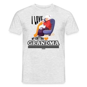 ich liebe meine Oma - Männer T-Shirt - Grau meliert - Vorne - AI Model Male 178 dark (178cm)
