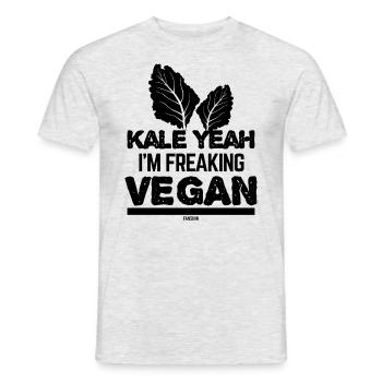 crazy vegan - Men's T-Shirt - heather grey - Front - AI Model Male 178 dark (178cm)