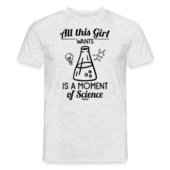 Laboratoire de chimie des sciences féminines - T-shirt homme - gris chiné - Devant - AI Model Male 178 dark (178cm)