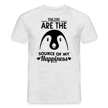 Manchot Pôle Sud Oiseau de mer Antarctique - T-shirt homme - gris chiné - Devant - AI Model Male 178 dark (178cm)