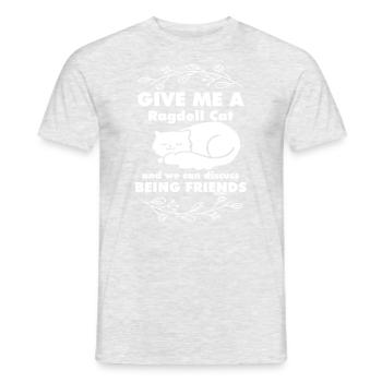 Ragdoll Cat Cat Mama Cat Lady - T-shirt homme - gris chiné - Devant - AI Model Male 178 dark (178cm)