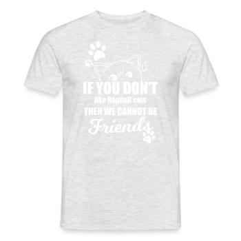 Ragdoll - Men's T-Shirt - heather grey - Front - AI Model Male 178 dark (178cm)