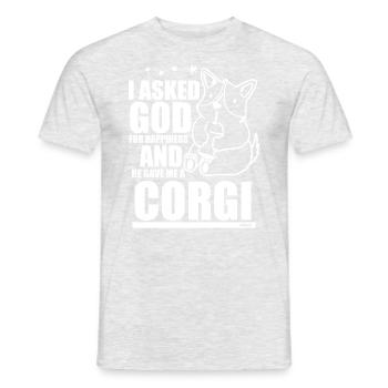 Corgi - Männer T-Shirt - Grau meliert - Vorne - AI Model Male 178 dark (178cm)