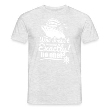 ich liebe Kreuzfahrten mit dem Schiff - Männer T-Shirt - Grau meliert - Vorne - AI Model Male 178 dark (178cm)