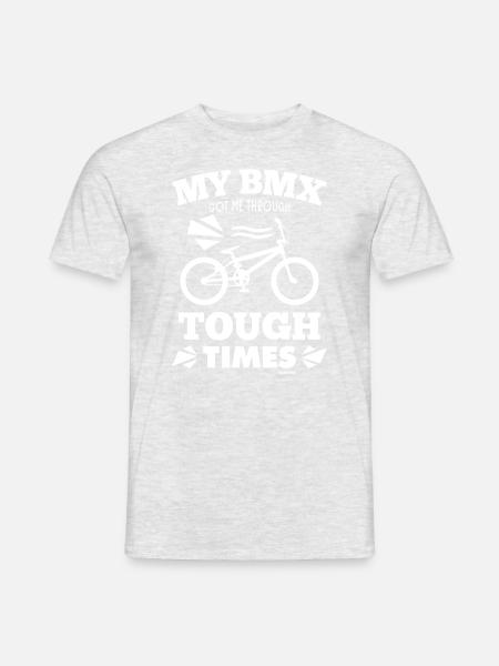 BMX Halfpipe Fahrrad Geschenk - Männer T-Shirt - Grau meliert