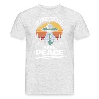 Espace des astronautes Non-Irish Peace - T-shirt homme - gris chiné - Devant - AI Model Male 178 dark (178cm)