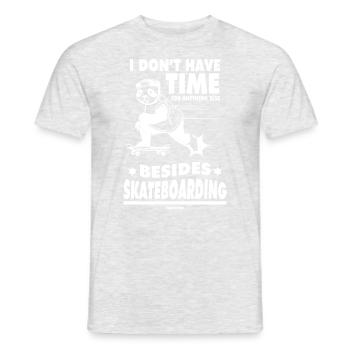 Panda Skateboard Sohn Tochter Geschenk - Männer T-Shirt - Grau meliert - Vorne - AI Model Male 178 dark (178cm)