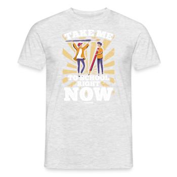 Kindergarten School Teacher Saying - Men's T-Shirt - heather grey - Front - AI Model Male 178 dark (178cm)