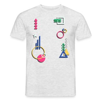 colorful art paintings colors and shapes - Men's T-Shirt - heather grey - Front - AI Model Male 178 dark (178cm)