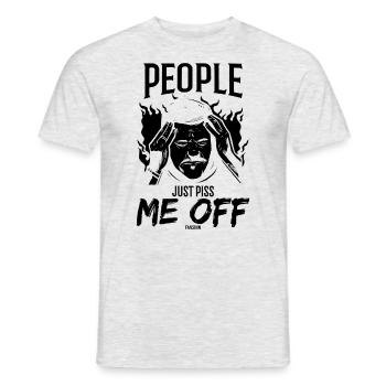 People Just Piss Me Off - Men's T-Shirt - heather grey - Front - AI Model Male 178 dark (178cm)