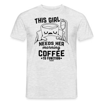 Kaffee Krankenhaus Medizin - Männer T-Shirt - Grau meliert - Vorne - AI Model Male 178 dark (178cm)