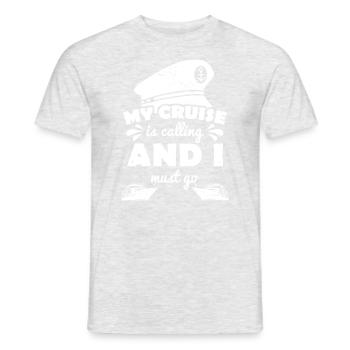 Captain boat sea funny saying - Men's T-Shirt - heather grey - Front - AI Model Male 178 dark (178cm)