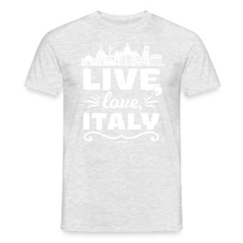 Italy Italian Flag Italia Gift - Men's T-Shirt - heather grey - Front - AI Model Male 178 dark (178cm)