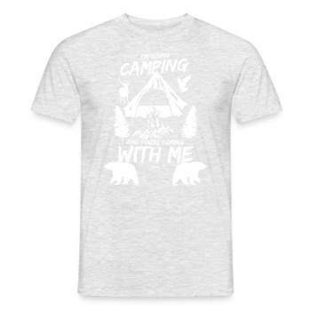 Camping Nature Animals Wilderness Mountains Forest - Men's T-Shirt - heather grey - Front - AI Model Male 178 dark (178cm)