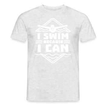 Swimming Lifeguard Swimming Course Outdoor Pool Gift - Men's T-Shirt - heather grey - Front - AI Model Male 178 dark (178cm)