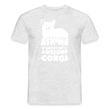 Gallois Corgi Pembroke - T-shirt homme - gris chiné - Devant - AI Model Male 178 dark (178cm)