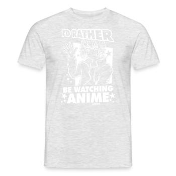 I Love Anime Japan Manga Cosplay Nerd Gift - Men's T-Shirt - heather grey - Front - AI Model Male 178 dark (178cm)