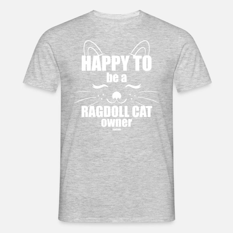 Ragdoll - Männer T-Shirt - Grau meliert