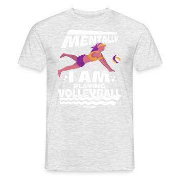Volleyball Beach Volleyball Gift Beach - T-shirt homme - gris chiné - Devant - AI Model Male 178 dark (178cm)