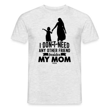 Mutter Tochter Kind Familie Muttertag - Männer T-Shirt - Grau meliert - Vorne - AI Model Male 178 dark (178cm)
