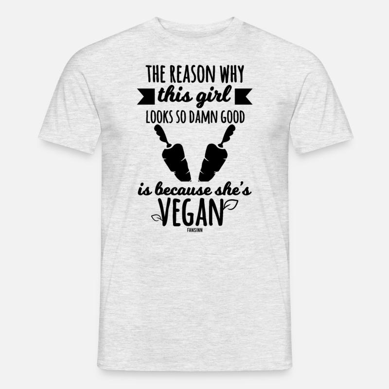 vegane Mutter Mädchen Vegetarierin - Männer T-Shirt - Grau meliert