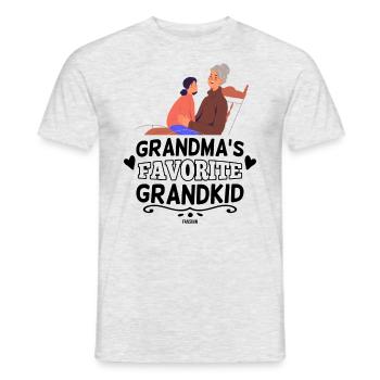 Grandma her dearest grandchild - Men's T-Shirt - heather grey - Front - AI Model Male 178 dark (178cm)