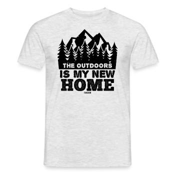 Natur Wald Tannenbaum Wandern - Männer T-Shirt - Grau meliert - Vorne - AI Model Male 178 dark (178cm)