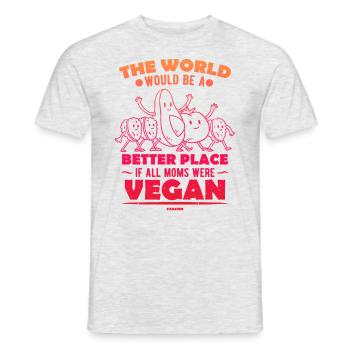 Si toutes les mères étaient végétaliennes - T-shirt homme - gris chiné - Devant - AI Model Male 178 dark (178cm)