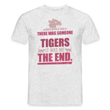 Drôle de dicton pour les amis tigres - T-shirt homme - gris chiné - Devant - AI Model Male 178 dark (178cm)