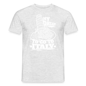 Italie - T-shirt homme - gris chiné - Devant - AI Model Male 178 dark (178cm)