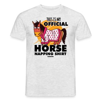 This Is My Official Horse Napping Shirt - Männer T-Shirt - Grau meliert - Vorne - AI Model Male 178 dark (178cm)