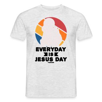 Chaque jour est le jour de Jésus - T-shirt homme - gris chiné - Devant - AI Model Male 178 dark (178cm)